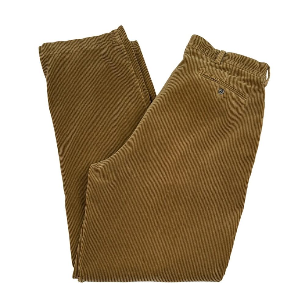 Vintage Polo Ralph Lauren Andrew Pant Tan Brown Corduroy Straight Leg Cotton